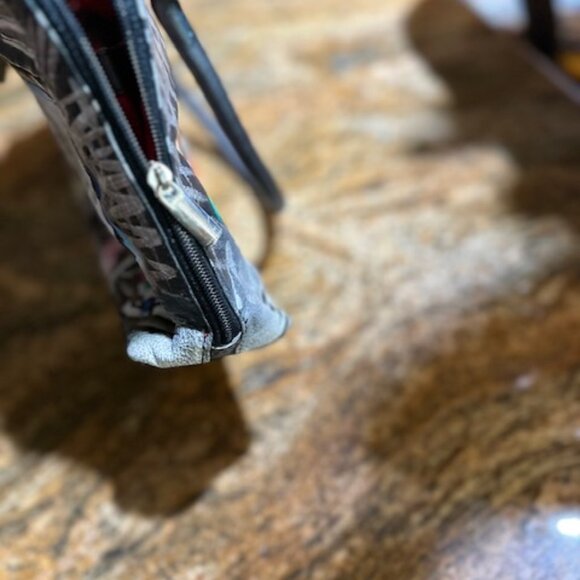 Biacci Leather Excellent Condition Hand Painted Satchel Purse Bag Handbag - Picture 6 of 8